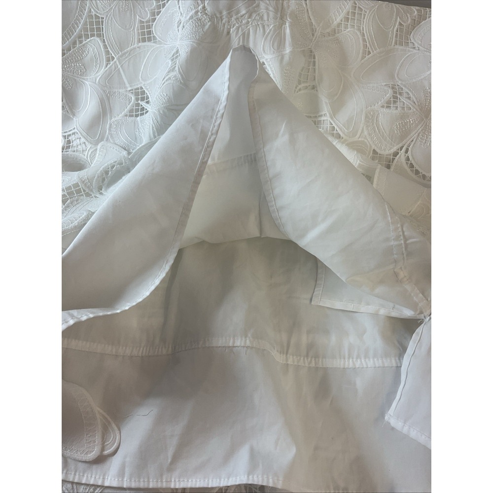 NEW Inclan Studio White Adair Butterfly Kaftan Dress Resort Beach Eyelet SM‎ - Picture 4 of 9